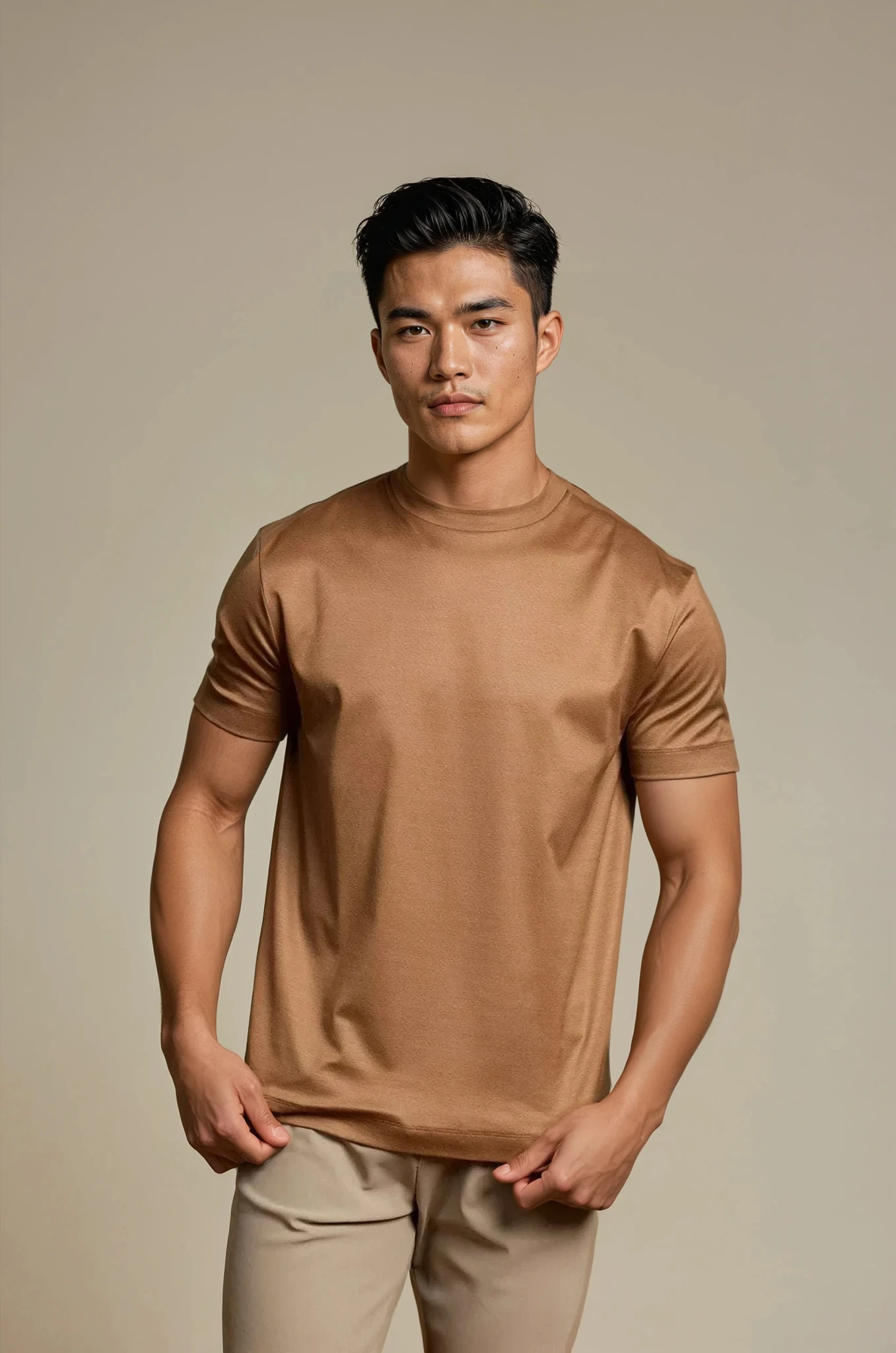 Caramel Brown Glance Tee