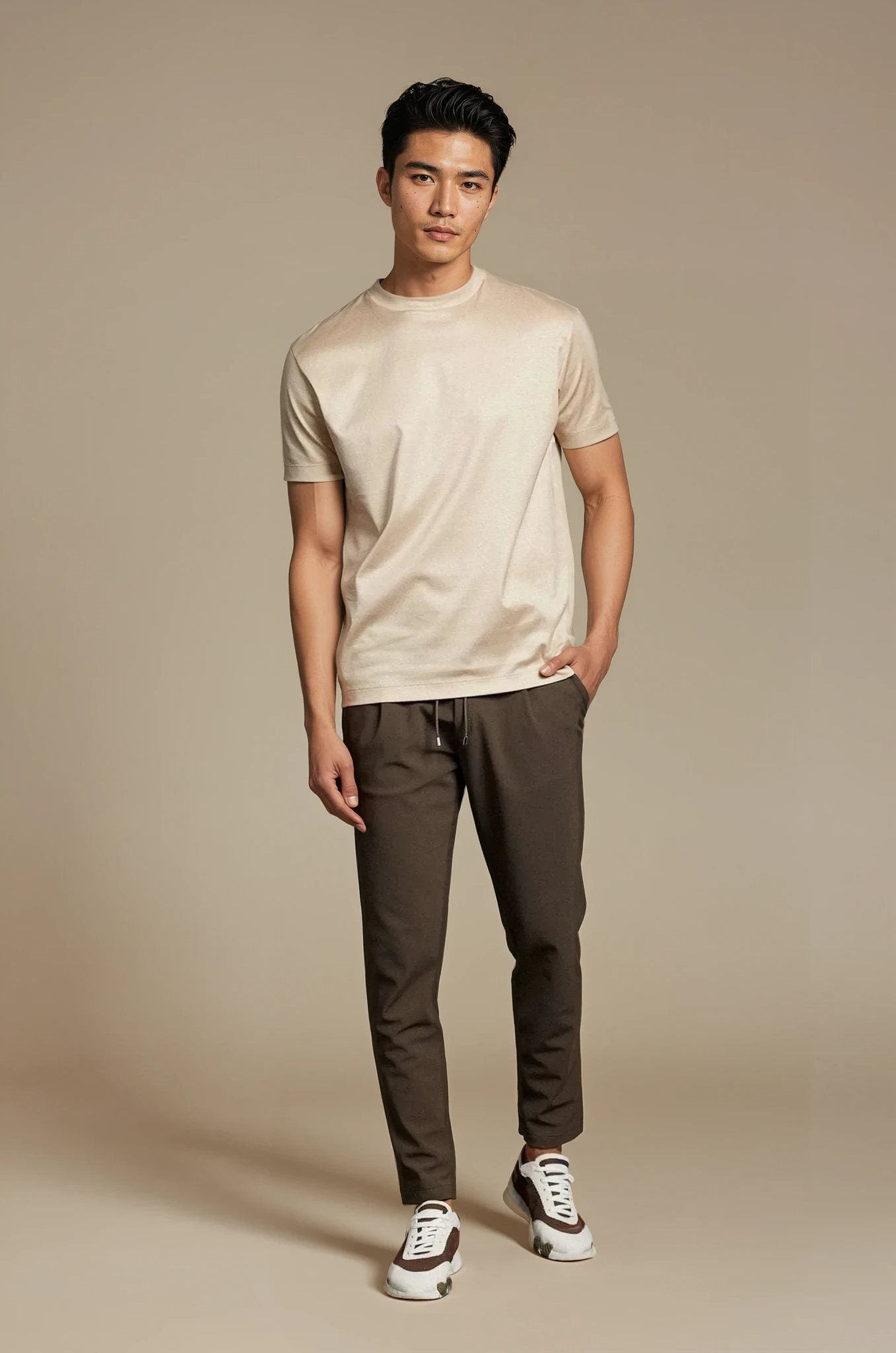 Vanilla Beige Glance Tee