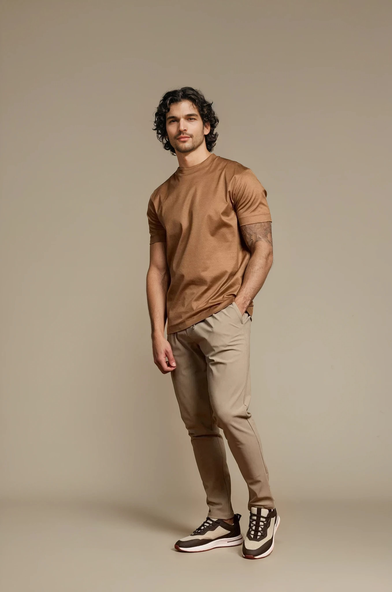Caramel Brown Glance Tee